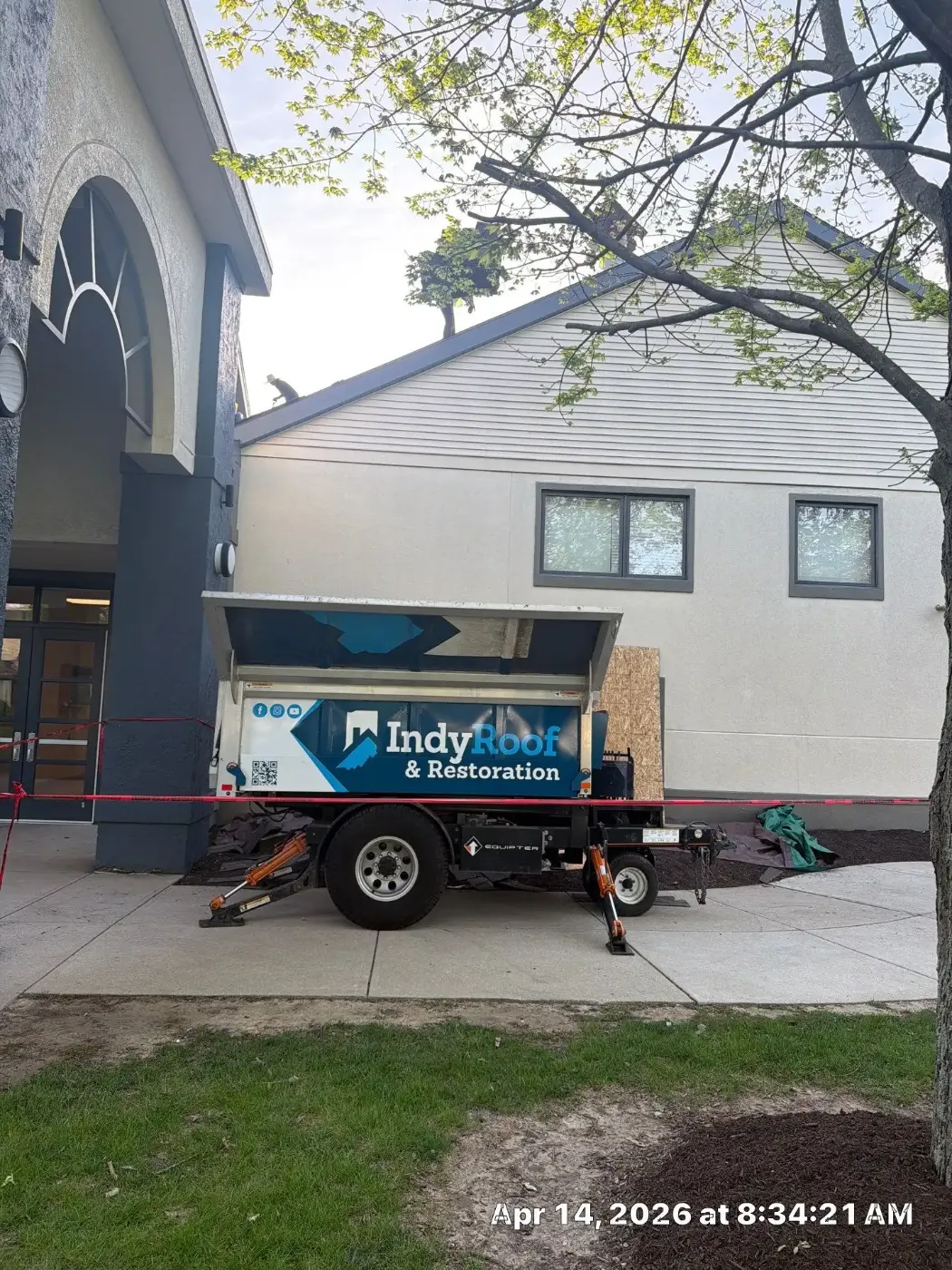Tarping and dry-in on a Brownstown commercial roof