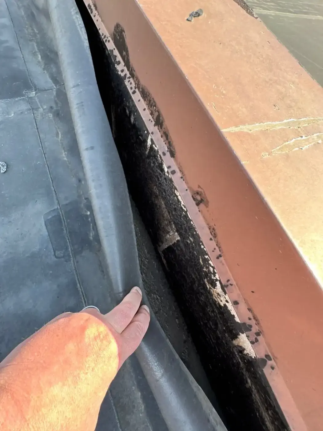 Commercial roof inspection documented in Brownstown