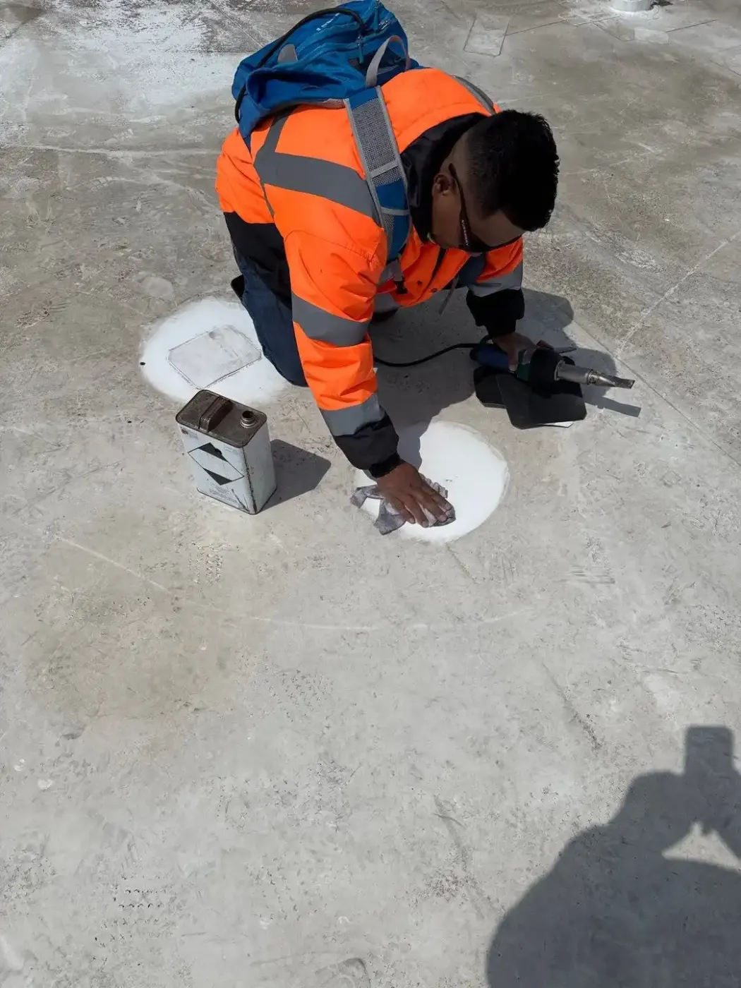 Commercial roof inspection documented in Brownstown