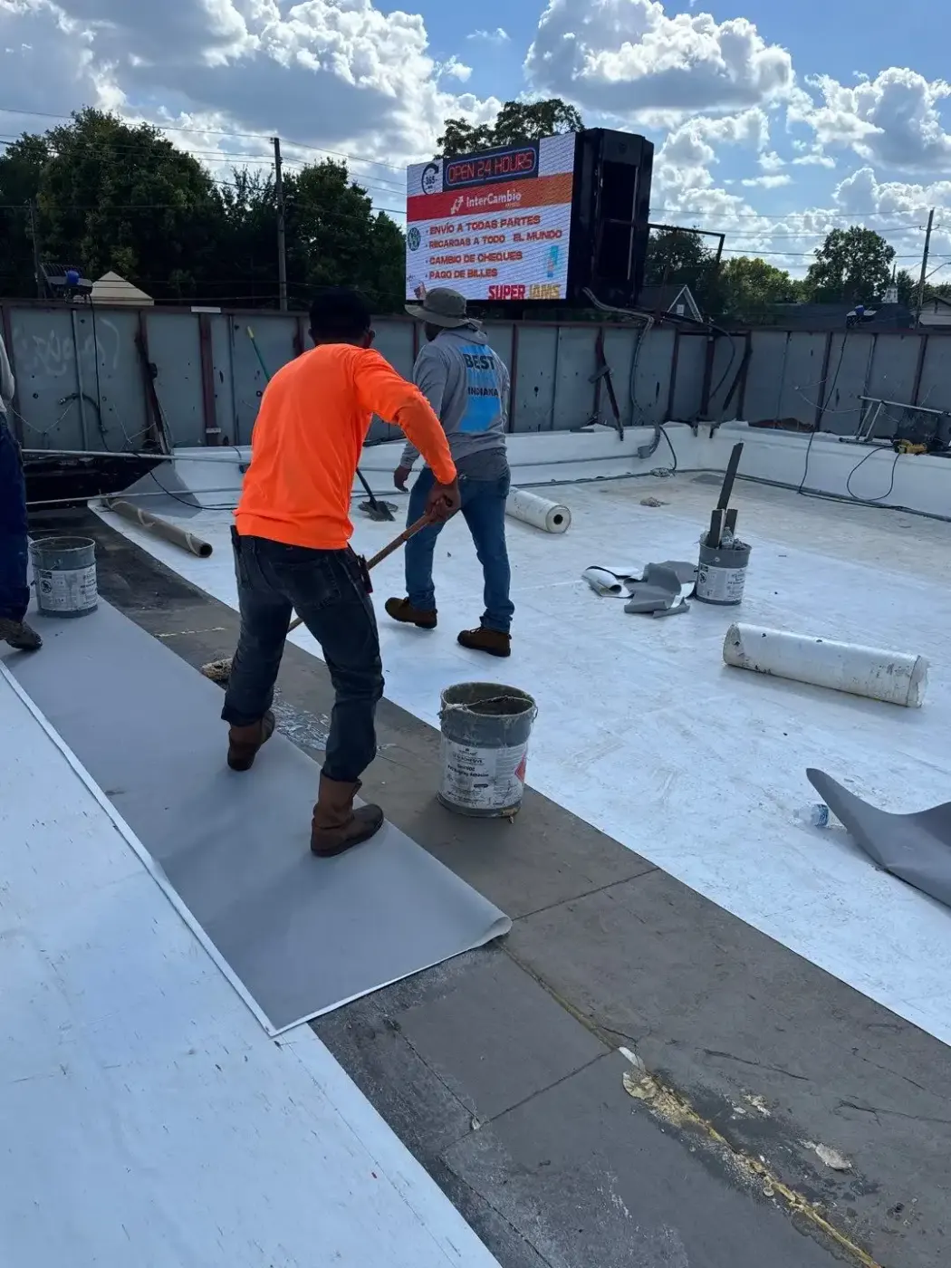 Flashing and seam work in Brownstown